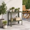 Planttafel 60x40x80 cm staal olijfgroen