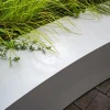 Aluminium keerwand 100 x 100 x 40 cm – binnenhoek, brede zitrand