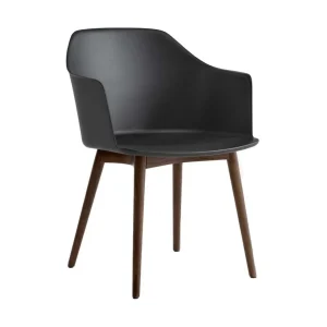 Rely-HW76_Black-w.-Walnut-base-1200x1600.jpgv1693490780 &Tradition Rely HW76 eetkamerstoel Walnut Black